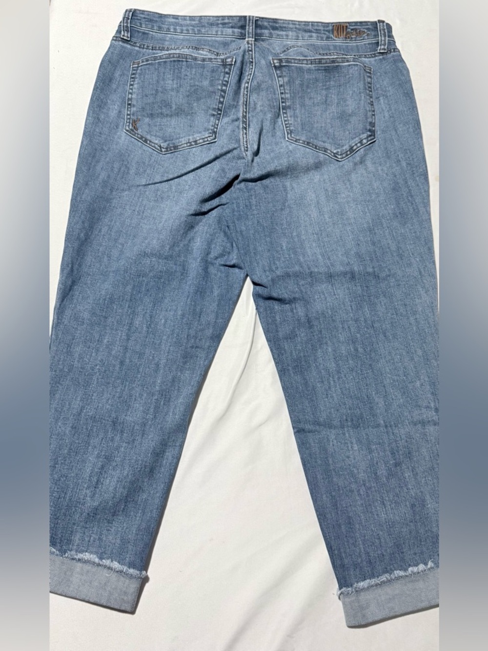 Kut from the Kloth Medium Blue Crop Straight-Leg Jeans size 16W - Picture 8 of 11